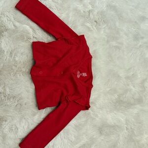 Red Long Sleeve Cardigan 9 months